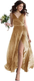 Niulatu V Neck Bridesmaid Dress Long Women's Prom Formal Party Gown with HZ1007