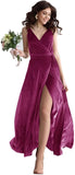 Niulatu V Neck Bridesmaid Dress Long Women's Prom Formal Party Gown with HZ1007