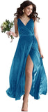Niulatu V Neck Bridesmaid Dress Long Women's Prom Formal Party Gown with HZ1007