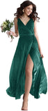 Niulatu V Neck Bridesmaid Dress Long Women's Prom Formal Party Gown with HZ1007