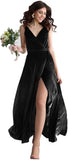 Niulatu V Neck Bridesmaid Dress Long Women's Prom Formal Party Gown with HZ1007