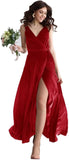 Niulatu V Neck Bridesmaid Dress Long Women's Prom Formal Party Gown with HZ1007