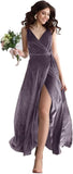 Niulatu V Neck Bridesmaid Dress Long Women's Prom Formal Party Gown with HZ1007