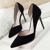 Niulatu Shoes Suede Woman Pumps Ladies Stiletto Women Shoes Red Pink Black Wedding Shoes High Heels 2025 Women Basic Pump Shoes DJSE