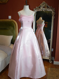 Niulatu Shimmering Satin Spaghetti Straps Prom Dress Fairy A Line Princess Dress Evening Gown HZ1007