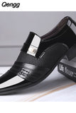 Niulatu Men Dress Shoes Spring Oxfords Fashion Casual Business Shoes 2025 New Men Classic Office Slip On Suits Loafers Pointed Toe Shoes DJSE