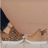 Niulatu Women's Shoes 2025 Trendy Leopard Non Slip Lazy Shoes Plus Size Flats Women Elastic Band Casual Shoes Loafers Zapatos De Mujer DJSE