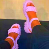 Niulatu Light Summer Fashion Shoes For Woman Waterproof Platform Chunky Heels Casual Outdoor Women Sandals Female Size 43 DJSE