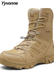 Niulatu Men Military Tactical Men's Boots Special Force PU Leather Waterproof Desert Combat Ankle Boot Army Work Men Shoes EVA DJSE