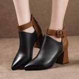 Niulatu Early Winter Shoes Women Boots Fashion Ladies High Heels Boots Pointed toe Woman Party Shoes Women Ankle Boots DJSE