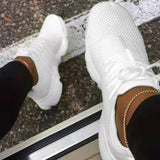 Niulatu Breathable Mesh Sneakers for Women Light Lace-up Soft Sole Flats Woman Solid Color Non-slip Platform Casual Shoes DJSE