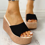 Niulatu 2025 New Summer Women's Sandals Peep-Toe Shoes Woman High-Heeled Platfroms Casual Wedges For Women High Heels Shoes DJSE