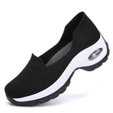 Niulatu Women Sneakers Ladies Slip on Knitting Autumn Walking Shoes Female Casual Comfort 2025 Fashion Woman Loafers Flat Shoes DJSE