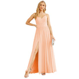 Niulatu Strap Bridesmaid Dresses for Women Chiffon Long Formal Party Prom HZ1007