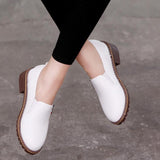 Niulatu Women Ballet Flats Comfortable Low Heel Casual Fashion Lazy Shoes White Woman Loafers 2025 Summer Footwear for Woman 42 DJSE