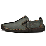 Niulatu Leather Men Shoes Casual Slip On Men Loafers Qlity Split Leather Shoes Men Flats Hot Sale Moccasins Shoes Plus Size DJSE