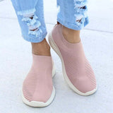 Niulatu Women's Sneakers Vulcanized Shoes Breathable Mesh Platform Sneakers Women Slip On Ladies Casual Shoes Woman Flats Plus Size 43 DJSE
