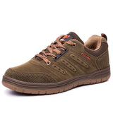 Niulatu Men Casual Shoes Autumn Non Slip Work Sneakers Cowboy Suede Footwear Jeans Boy Lace Up Handmade Retro Leisure Zapatos De Hombre DJSE