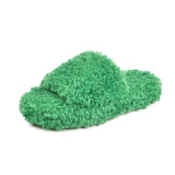 Niulatu New Fashion Furry Slippers for Women's Outer Wear Thick-soled Warm Cotton Slippers Comfortable Platform Shoes DJSE