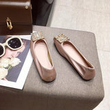 Niulatu Shoes Women Flat Autumn Square Head Shallow Shoes Women Size 4.5-9.5 Flat Loafers Ladies Shoes DJSE