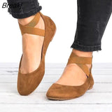 Niulatu Matte Round Toe Women's Ankle Strap Hollow Single Shoes Ballet Flats Spring 2025 Ladies Fashion Comfortable Female Rome DJSE