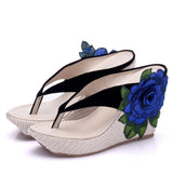 Niulatu High Heel Slippers Woman Slippers Lady Home Slippers Casual Beach Flip Flops Thick Bottom Sandals Women Shoes DJSE