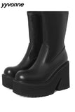 Niulatu Boots For Women Chunky Heel Brown Boots 2025 Autumn Winter Fashion Hot Sale Ins Brand Shoes Girls School DJSE