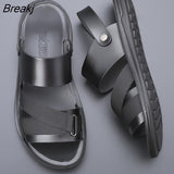 Niulatu Men's New Summer Outer Wear Men's Sandals Men's Casual Men's Shoes Non-slip Breathable Beach Sandals and Slippers DJSE