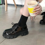 Niulatu platform shoes lolita shoes Oxfords Women heels School Uniform Jk Student Shoes Girls Women Kawaii Platform low Heel boots DJSE