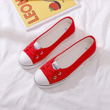 Niulatu Women Shoes Shoes Comfortable Shoes Slip-on Korean Tide Students Set Foot Flat Shoes Flat Heel Summer Round Toe Casual DJSE
