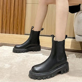 Niulatu Winter Chelsea Boots Women 2025 Punk Gothic Platform Combat Ankle Boots For Women Fur Short Plush Shoes Luxury Designer DJSE