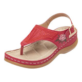 Niulatu Summer Women Premium Orthopedic Open Toe Sandals Vintage Anti-slip Breathable Leather 2025 Casual Female Platform Shoes DJSE