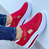 Niulatu Women 2025 Summer New Breathable Mesh Wedge Casual Sport Shoes Size 43 Non slip Woman Vulcanize Shoes DJSE