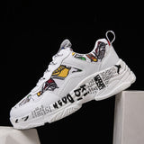 Niulatu Lovers Fashion Graffiti Sneakers Men Shoes Colorful Print Men Casual Sneakers Breathable Trainers Man zapatillas hombre DJSE