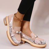 Niulatu Mary Jane Women Shoes Thick Platform Snakeskin Pumps 2025 Spring Chunky Women Sandals New Snake Print Heels Shoes DJSE