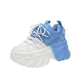 Niulatu Summer Breathable Mesh Sneakers Hidden Increasing Sport Shoes Woman Wedge Casual Chunky Shoes High Platform Shoes 8CM DJSE