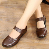 Niulatu Women Genuine Leather Flats Casual Shoes Female Leather Shoes Size 35-42 Solid Black Flats Woman Autumn Shoes 2025 DJSE