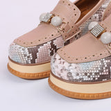 Niulatu Mary Jane Women Shoes Thick Platform Snakeskin Pumps 2025 Spring Chunky Women Sandals New Snake Print Heels Shoes DJSE