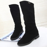 Niulatu Boots Women Winter Shoes Casual Woman High Boots Black Red Soft Comfortable Female Footwear Black Boots DJSE