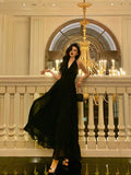 Sexy A Line Halter Black Sleeveless Prom Dresses Party Dress Summer Birthday Outfits 18th Birthday Dresses HZ1214