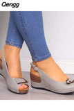 Niulatu Retro Wedges Summer Wedge Sandals Female Casual Sewing Women's Shoes Comfortable Ladies Sandalias Plus Size 2025 DJSE