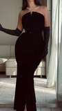 Niulatu Black Mermaid Prom Dress Black Evening Dress HZ1007