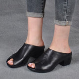 Niulatu Women Sandals Women Heels Sandals 2025 Elegant Woman Shoes With Low Heels Zapatos Mujer Summer Sandals Women Mules Ladies Shoes DJSE