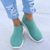 Niulatu Women's Sneakers Vulcanized Shoes Breathable Mesh Platform Sneakers Women Slip On Ladies Casual Shoes Woman Flats Plus Size 43 DJSE