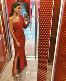 Niulatu One Sleeve Sheath Evening Dress With Split HZ1007