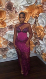 Niulatu Sheath Evening Dress With Slit Gala Dress HZ1007