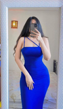 Niulatu Royal Blue Sheath Prom Dress Royal Blue Evening Dress HZ1007
