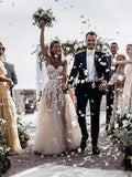 Niulatu Appliques Tulle Ball Gown Wedding Dress HZ0113