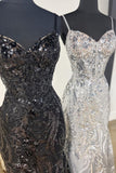 Straps Gold Sequin Mermaid Long Party HZ0308
