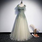 Niulatu tulle long prom dress evening dress evening dress HZ0113